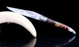 Taschenmesser Laguiole en Aubrac, Edition MOSAIKO 10, guillochierte Biene, brosse, Intarsien-Griff Ansicht 1