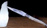 Taschenmesser Laguiole en Aubrac, Edition ORGANIC 04 Austern, guillochierte Biene, brosse Ansicht 1