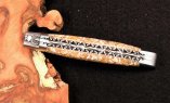 Taschenmesser Laguiole en Aubrac, Edition ORGANIC 09, TROCHUS Schnecke, Double Platines, brosse Ansicht 4