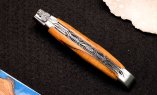 Taschenmesser Laguiole en Aubrac, Edition PLUME 01, Aubrac-Birke, Double Platines, brosse Ansicht 3