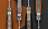 Taschenmesser Laguiole en Aubrac, Edition PLUME 03, Hornspitze, Double Platines, brosse Ansicht 3