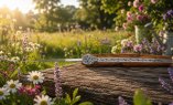 Taschenmesser Laguiole en Aubrac, Edition SECRET GARDEN EVERGREEN Pistazienholz, guillochierte Biene, brosse Ansicht 4