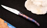 Taschenmesser Laguiole en Aubrac, Edition SECRET GARDEN EVERGREEN, Holunder, guillochierte Biene, brosse Ansicht 3