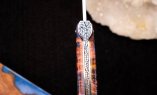 Taschenmesser Laguiole en Aubrac, Edition SECRET GARDEN EVERGREEN, Holunder, guillochierte Biene, brosse Ansicht 4