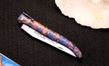 Taschenmesser Laguiole en Aubrac, Edition SECRET GARDEN EVERGREEN, Holunder, guillochierte Biene, brosse Ansicht 5