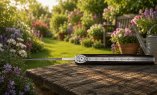 Taschenmesser Laguiole en Aubrac, Edition SECRET GARDEN HIBISCUS Ebenholz, guillochierte Biene, brosse Ansicht 1