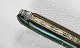 Taschenmesser Laguiole en Aubrac, Edition TAGLISSIMO Mooreiche + 3 Brillanten, guillochierte Biene, brosse, plein Ansicht 1