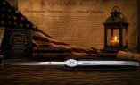 Taschenmesser Laguiole en Aubrac, Edition USA 250 Jubiläum, Freiheitsglocke, Ebenholz, guillochierte Biene, brosse Ansicht 1