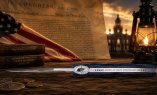 Taschenmesser Laguiole en Aubrac, Edition USA 250 Jubiläum, US-Flagge, Birke, guillochierte Biene, brosse Ansicht 1