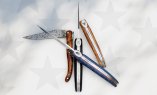 Taschenmesser Laguiole en Aubrac, Edition USA 250 Jubiläum, US-Flagge, Birke, guillochierte Biene, brosse Ansicht 3