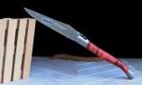 Taschenmesser Laguiole en Aubrac, guillochierte Biene, brosse, Pappelholz rot Ansicht 1