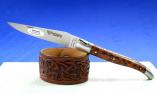 Taschenmesser Laguiole en Aubrac, guillochierte Biene, brosse, Amourette/Schlangenholz Ansicht 1