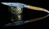 Taschenmesser Laguiole en Aubrac, Olivenholz, guillochierte Biene, brosse Ansicht 1