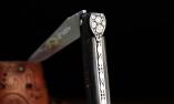 Taschenmesser Laguiole en Aubrac, Edition  PLANETS, Ebenholz, plein, brosse, guillochierte Biene Ansicht 1