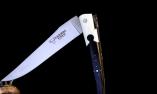 Taschenmesser Laguiole en Aubrac, Edition KEY HOLE, Ebenholz/Knochen, Plein, guillochierte Biene  Ansicht 1
