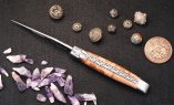 Taschenmesser Laguiole en Aubrac, Wacholder, gehämmerte Backen, guillochierte Biene, brosse Ansicht 2