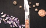 Taschenmesser Laguiole en Aubrac, Wacholder, gehämmerte Backen, guillochierte Biene, brosse Ansicht 3
