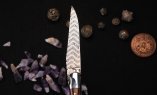 Taschenmesser Laguiole en Aubrac, Wüsteneisenholz, Damast, guillochierte Biene, brosse Ansicht 1