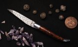 Taschenmesser Laguiole en Aubrac, Wüsteneisenholz, Damast, guillochierte Biene, brosse Ansicht 3