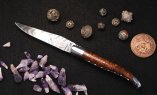 Taschenmesser Laguiole en Aubrac, Wüsteneisenholz, Damast, guillochierte Biene, brosse Ansicht 4