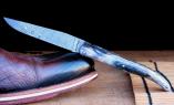Taschenmesser Laguiole Goyon-Chazeau, Edition 1900:05 10, Mammut Pulpe, double platines, Plein, Damast Ansicht 1