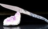 Taschenmesser Laguiole Honore Durand Edition METEOR 03, Meteorit, Damast, Koralle grau, brosse Ansicht 1