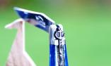 Taschenmesser Laguiole Honore Durand, Edition Segler blau, Giraffe, limitierte Edition, guillochierte Biene, 13 cm Ansicht 1