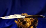 Taschenmesser Laguiole Honore Durand, guillochierte Platine, brillant, Hornspitze 14C28 Ansicht 1