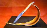 Taschenmesser Laguiole Honore Durand, guillochierte Platine, Damast, Wacholder Ansicht 1