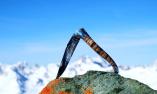Taschenmesser Laguiole Honore Durand, Mammutbackenzahn braun, Doppel Platines Biene, brillant Ansicht 1