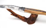 Taschenmesser Laguiole Honore Durand Olivenholz, Edition Sirene, brillant, guillochierte Biene Ansicht 1