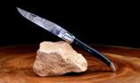 Taschenmesser Laguiole Tradition, guillochierte Biene, Damast, Ebenholz, brillant Ansicht 1