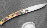Taschenmesser Le Coq Francais, Edition BUR, POP ART JAUNNE, brosse, 11,5 cm Ansicht 1