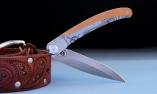Taschenmesser Le Coq Francais, Edition DIE WELLE, Olivenholz, brosse, 11,5 cm Ansicht 1