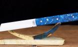 Taschenmesser Le Fidele, Edition 20/20 mit GRAVUR, Pearly Horn blau, brosse, ohne Gravur Ansicht 1