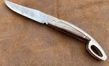 Taschenmesser Scarperia, Damast, Horn, brosse Ansicht 1