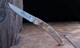 Taschenmesser Thiers, Claude Dozorme, Edition Fauna-Hirsch, brosse, Nussbaum Ansicht 1