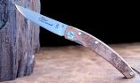 Taschenmesser Thiers, Claude Dozorme, Edition Fauna-Wildschwein, brosse, Nussbaum Ansicht 1