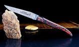 Taschenmesser Laguiole Claude Dozorme, Edition JOOM 3, Damastklinge, Carbon rot, guillochierte Biene Ansicht 1