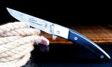 UNIKAT: Taschenmesser Thiers Claude Dozorme, Edition SMALL JANNY 03, FlipDrop-System, 11 cm, Damastklinge, Ebenholz Ansicht 1
