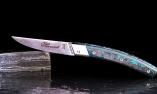 Taschenmesser Thiers Claude Dozorme, GIRLANDUS 04, Damastklinge,  Carbon blau Ansicht 1