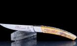 Taschenmesser Thiers Claude Dozorme, GIRLANDUS 06, Damastklinge, Damastbacken, Widderhorn Ansicht 1