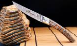 Taschenmesser Thiers Claude Dozorme, GIRLANDUS 07, Damastklinge, Mammutbackenzahn, brillant Ansicht 1