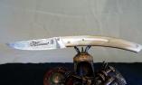 Taschenmesser Thiers Claude Dozorme Plein, Verrou-System, Horn blond, Damast Ansicht 1