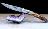 Taschenmesser Thiers Goyon-Chazeau, Edition NALA 04, Mammutzahn, Damast, Pirou Ansicht 1
