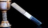 Taschenmesser TISMO von Thomas Fleury, Schwertfischrostrum, Damast, brillant Ansicht 1
