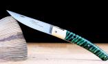 Thiers-Taschenmesser Goyon-Chazeau, Edition NALA 02, Pirou, Mammutzahn+Knochen, brosse Ansicht 1