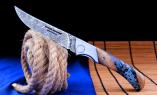 UNIKAT: Jagdmesser Claude Dozorme, Edition MORLOS 16, Hybrid-Holz, Damast, brosse Ansicht 1