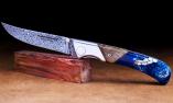 UNIKAT: Jagdmesser Claude Dozorme, Edition MORLOS 17, Hybrid-Holz, Damast, brosse Ansicht 1