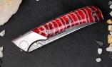 UNIKAT: Jagdmesser Claude Dozorme, Edition MORLOS 30, Mammutbackenzahn, Damast, brosse Ansicht 1